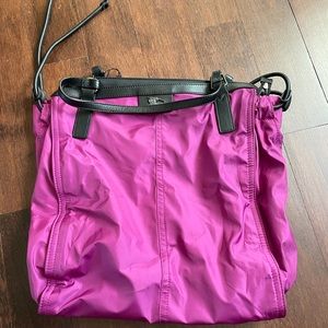 Burberry Purple Buckleigh Nylon Tote